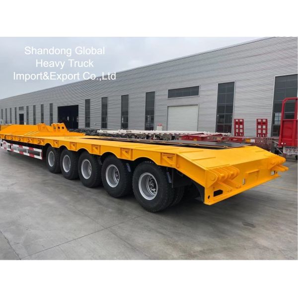 Q345B High-Tensile Steel Lowbed Semi Trailer with 60-100 Tons Loading Capacity and Customizable Length