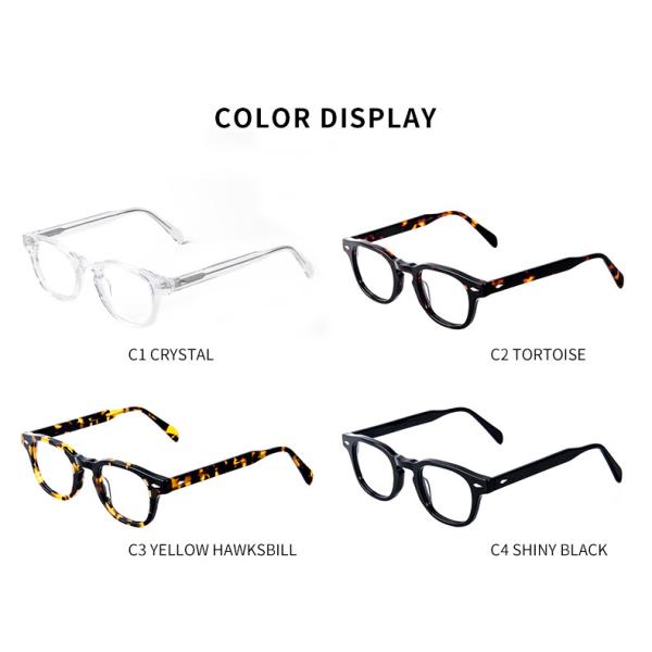 Tortoiseshell Round Acetate Glasses Frame With Optical Frame