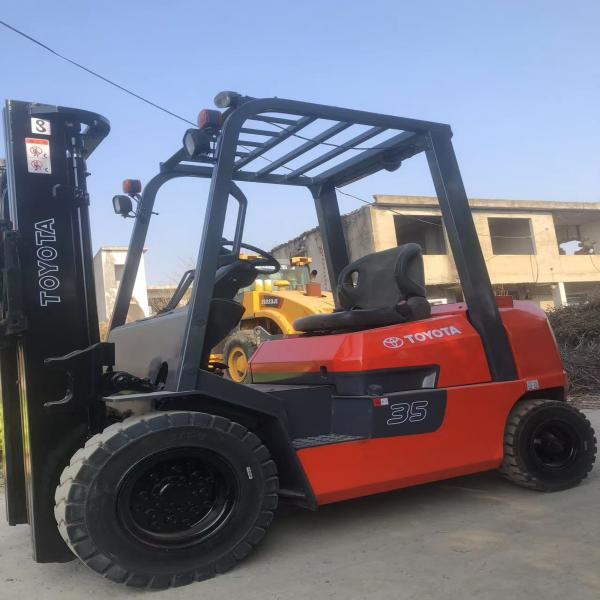 Diesel Tuel Toyota Used Forklift 3.5 Ton 3.5 Mast With Side Shift