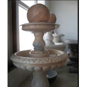 white marble floating ball fountain