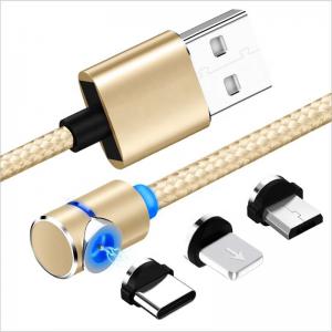 Quality Type C Iphone ElbowMagnetic USB Cable 360 Degree Rotation Cable OD 3.2mm for sale