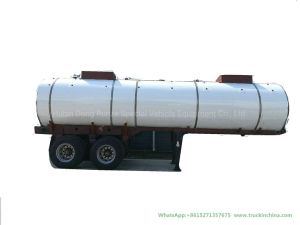 Sodium Hypochlorite Chemical Liquid Tanker Trailer (2 axles 19cbm Steel Tank inner Lined LLDPE Outer Insulated Rockwool 80mm for 10% -15% NaClO Bleach Javel)