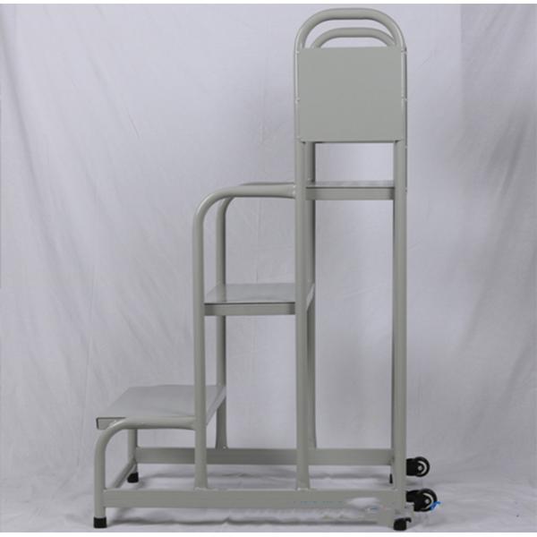 Supermarket Movable Easy Climb Rolling Platform Ladders 3 Steps High Stability