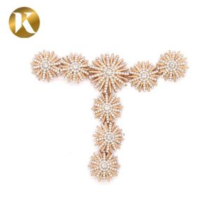 China T Shape Rhinestone Women Metal Shoe Buckles With Fashion Appearance on sale