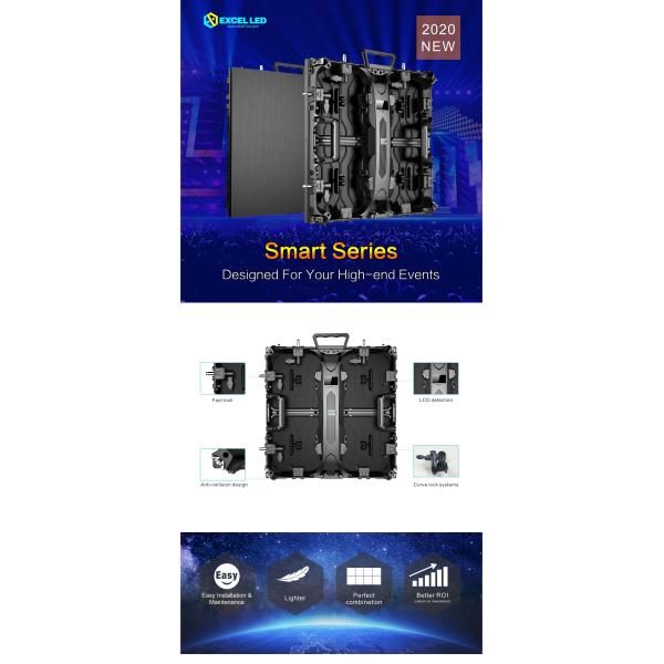 500X500mm 4500nits P3.91mm Outdoor Stage LED Backdrop