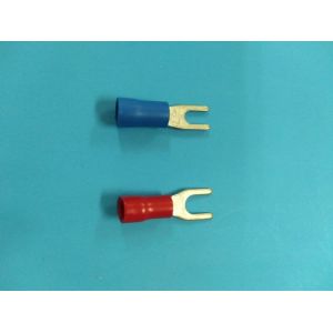 Quality PVC Insulation Fork Crimp Terminals Electrolytic Copper Tin Plated for sale