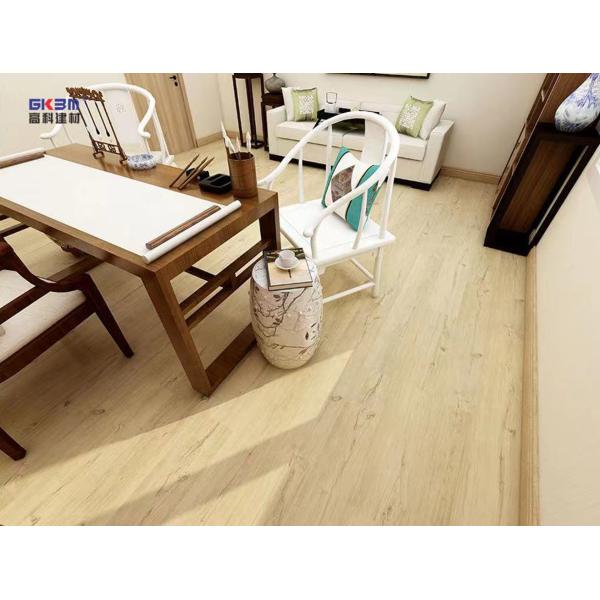 5mm Wood Grain SPC Flooring Unilin Click Beach Sunset Burlywood Eco Friendly GKBM MJ-W6003