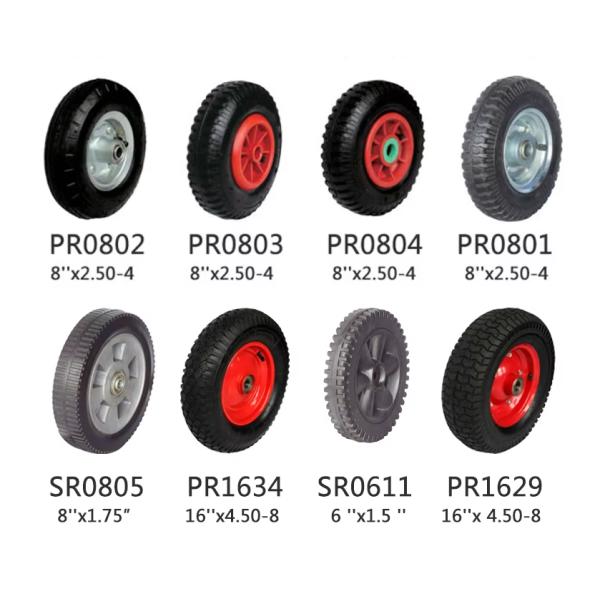PU Solid Polyurethane Wheel Puncture Proof Rubber Wheelbarrow Wheel