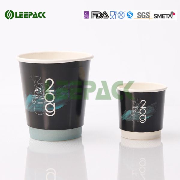 Personalized Disposable Paper Cups , Single Wall / Double Wall Ripple Coffee Cup