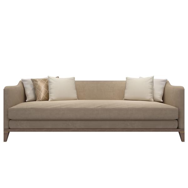 Hotel Lobby furniture modern Chinese style Solid wood Sofa set used Grey fabric cloth seating