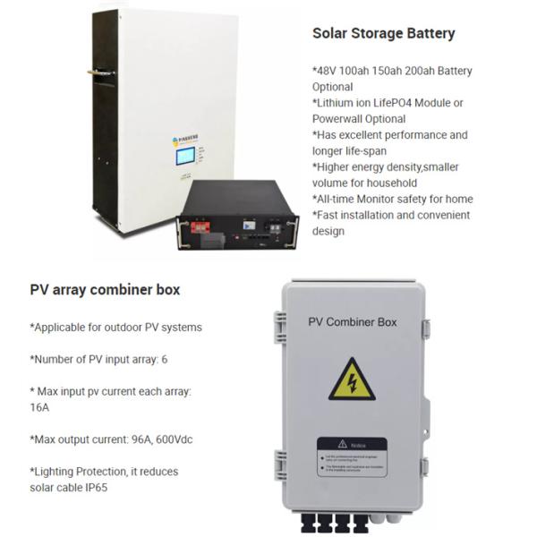 Photovoltaic Solar Power System Solar Panel Hybrid Grid Kit 5KW 10kw Home Use