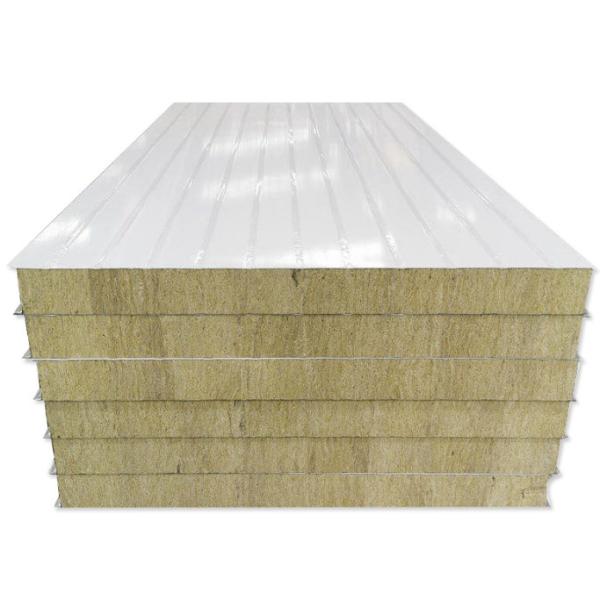External Wall Rock Wool Sandwich Panel Class A Fire Retardant Rockwool