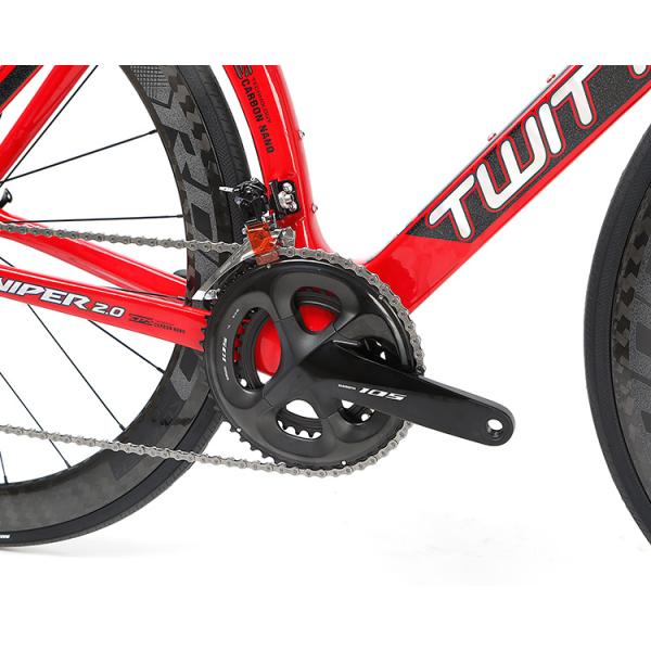 Groupset Carbon Fiber Road Bike With Carbon Wheels 4 Sealed Bearings