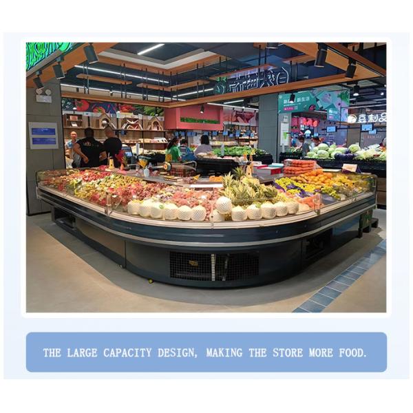 Commercial Deli Display Fridge , Freestanding Butchery Display Freezer For Meat Shop