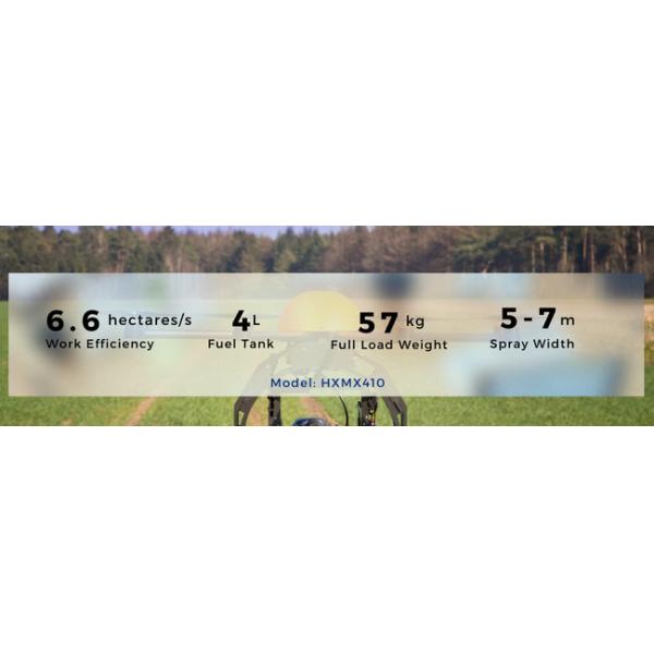 HXMX410 60 Acres/H 12s Agriculture UAV Drone 10L Tank Capacity Full Load 25KG Agri Spray Drone HXMX410