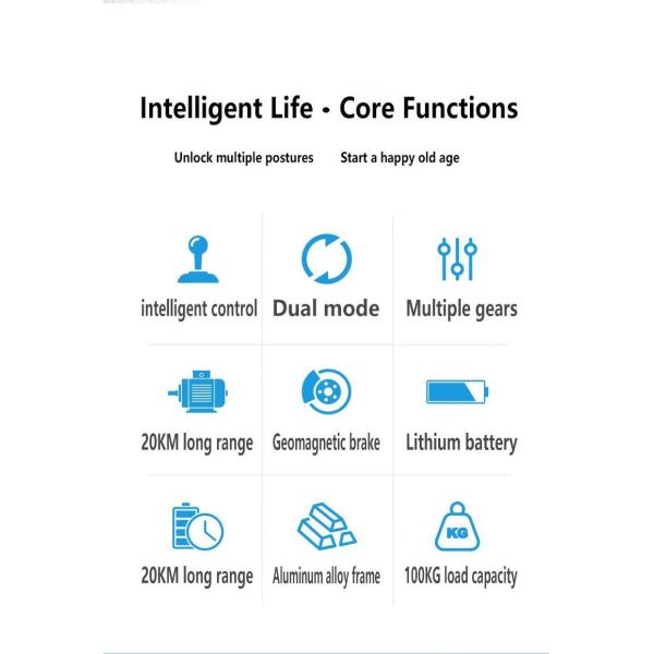Multifunctional Wheelchair for Mobility Assistance Power Wheelchair