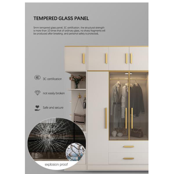 Home Modern Bedroom Furniture MDF Panel Freestanding Wardrobe Cabinet