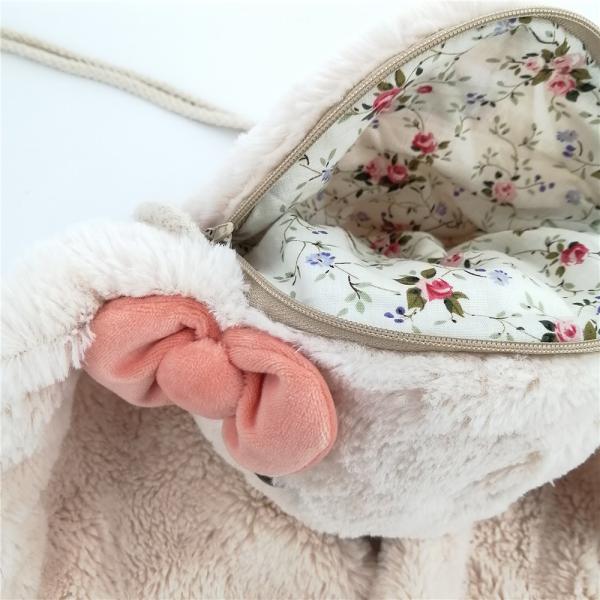 Stuffed Plush Toy Backpack 100% Polyester Earth Friendly Bunny Head Toy Bag