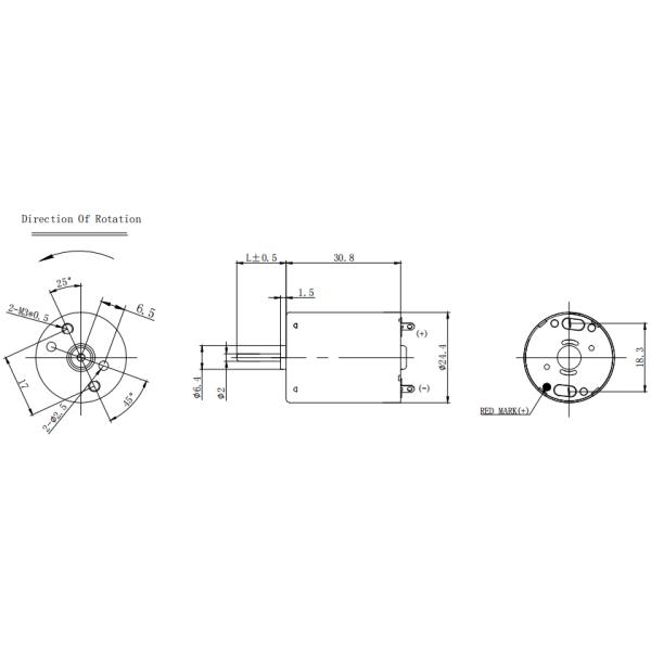 12V 24V 6000 Rpm DC Motor Mini High Speed 24mm DC Motor For Miniature Diaphragm Pumps