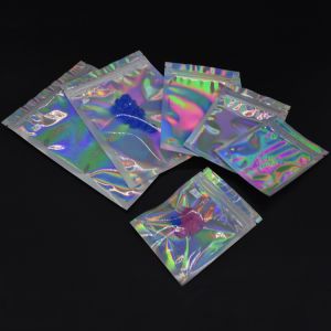 Clear Holographic Facial Sheet Mask Packaging Pouch