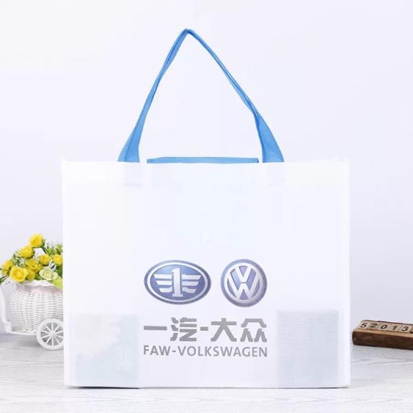 Eco Friendly Green Foldable Tote Bag With Snap Closure Offset Printing