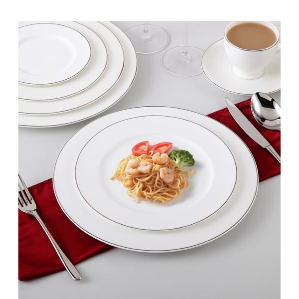 ISO9001 Aristocratic Salad Deep 11.5" 33.5x2cm Bone China Platter