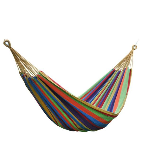 Two Person Cotton Fabric Hammock Bed Type For Backyard Outdoor Indoor