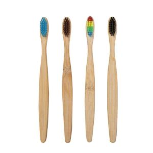 Natural Charcoal Biodegradable Bamboo Toothbrush Custom Green