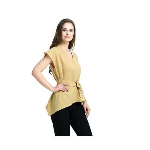 Quality Newest Design Women Blouse With Belt Hot Sale for sale