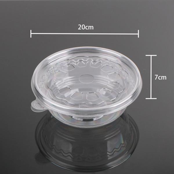 High Transparency Disposable PET Round Bowl Cake Packaging Container