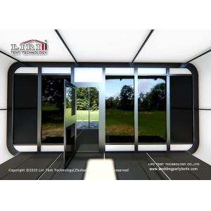 Quality Black White 8M Glamping House Multi Room Canopy Tent for sale