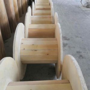 Wooden Plywood Cable Drum Spiral Design Empty Cable Drum