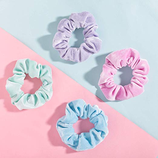 Baby Girls Velvet Bow Scrunchie , OEM 11*4cm Velvet Hair Bands