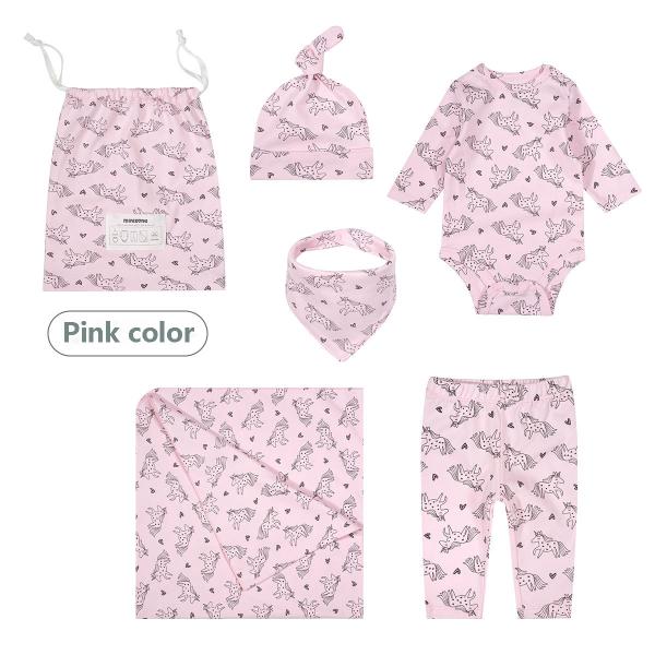 Wholesale Soft Organic Cotton Baby Pajamas Blanket Rib Hat Pants Set Baby Gift Set Newborn Baby Set