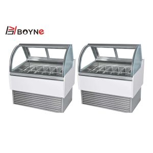 Quality Bubble Tea Ice Cream Display Fridge Equipment Dessert Freezer 220V for sale