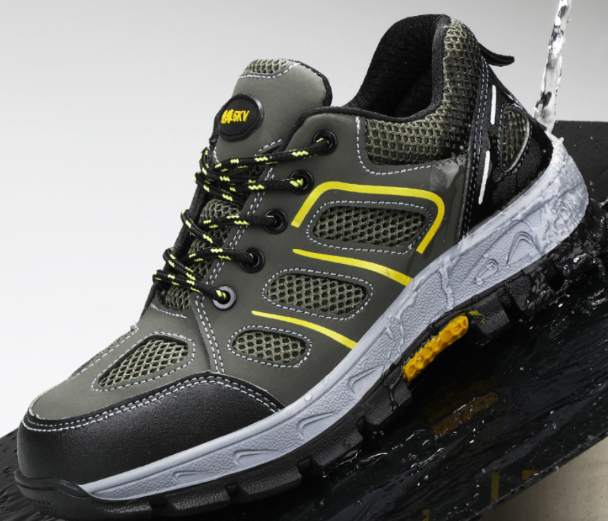 Men'S Insulated Work Shoes For All Seasons 6KV Electrical Insulation Anti-Smash Puncture-Proof Durable Safety Shoes With Plastic Toe Cap