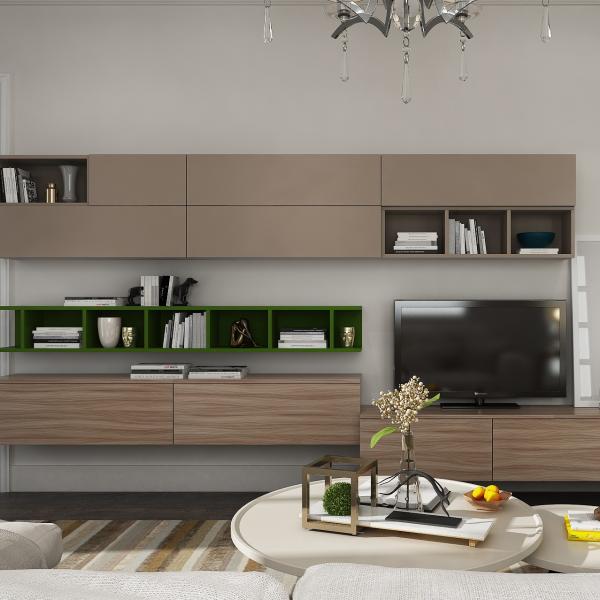 TV cabinet in wooden grain finish