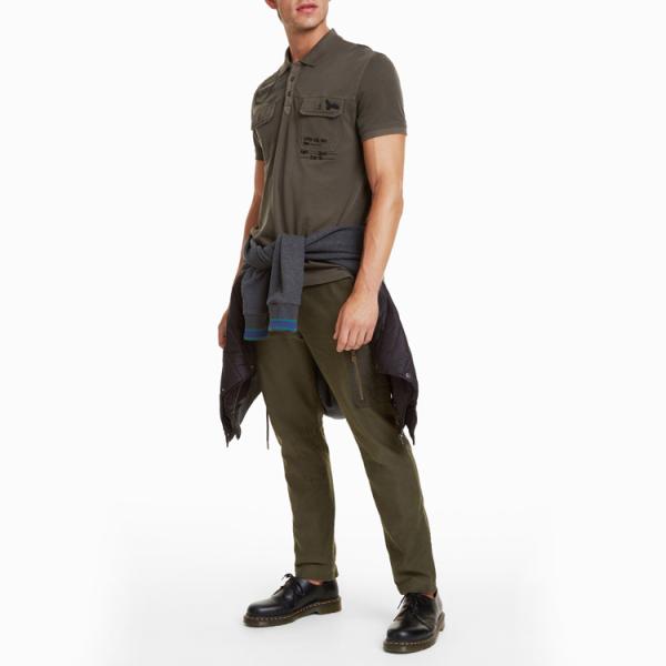 High quality 2019 fashion mens clothing 100% cotton premium short-sleeved polo shirt