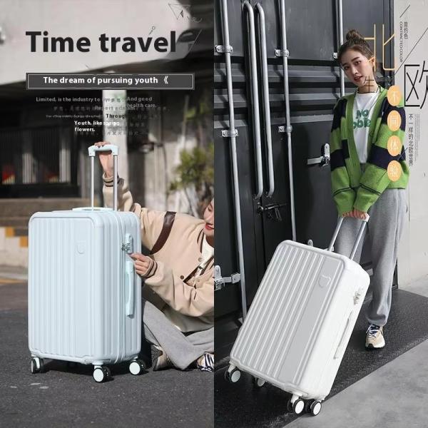 Durable Students' 20-Inch Durable Luggage Case with Mute Universal Wheel and Combination Lock Aluminum Fresh Small Suitcase Set