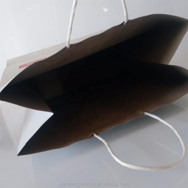 Recyclable White Kraft Paper Bags Eco Friendly Takeaway Tote Bag With Twisted Handles