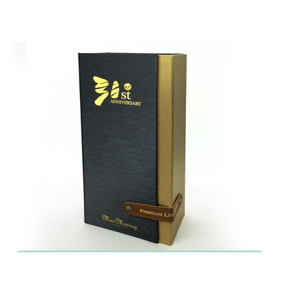 Vintage Single Bottle Wine Box Packaging , Flip Top Cardboard Boxes For Wine Bottles
