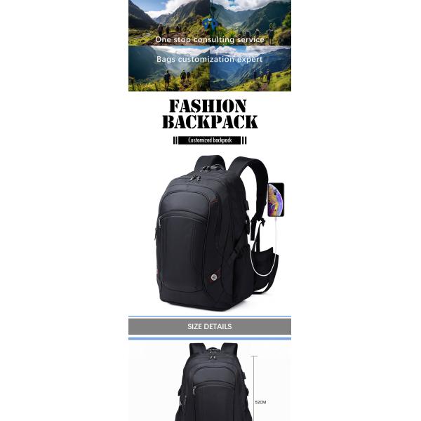 Unisex Travel Laptop Backpack With Usb Charging Port Custom Logo Sport Backpack