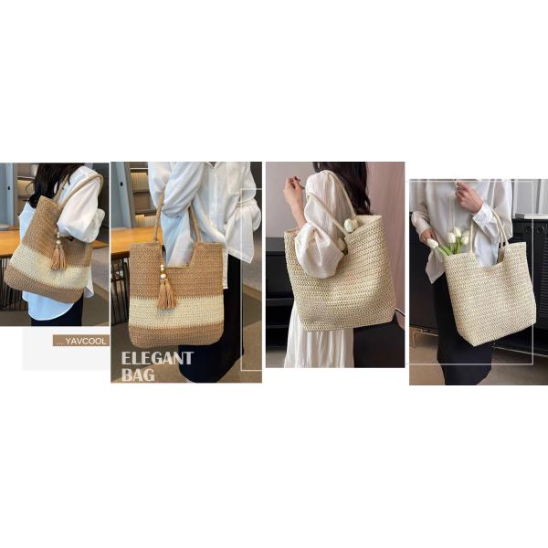 large straw beach bag