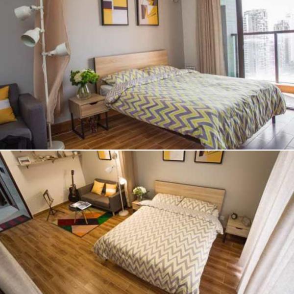 Beston Wooden Hotel Bedroom Furniture Set BS-HT18 Customizable