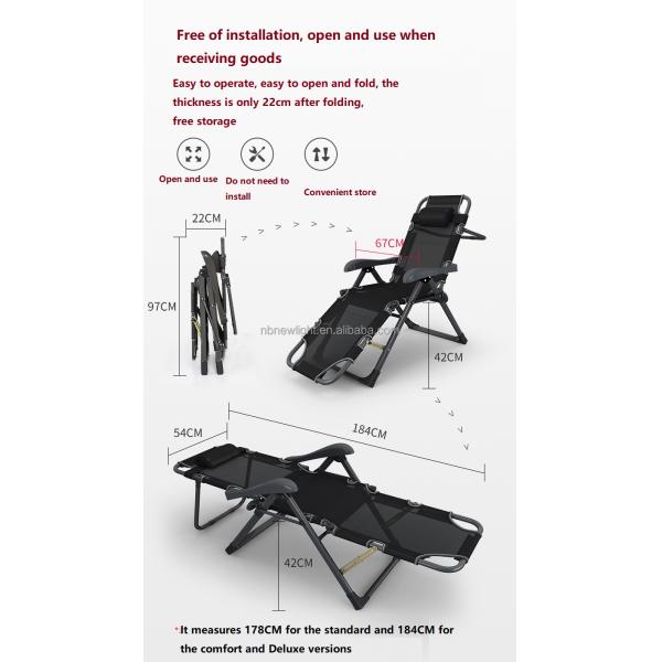 Metal Outdoor Furniture Zero Gravity Beach Lounge Chair for Sunbathing and Napping