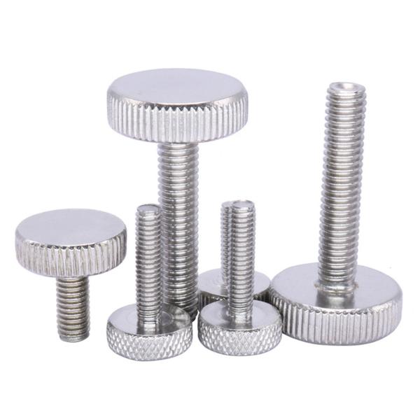 18-8 Stainless Steel Low-Profile Knurled-Head Thumb Screws DIN653 Knurled Thumb Screws Ajustment Screws