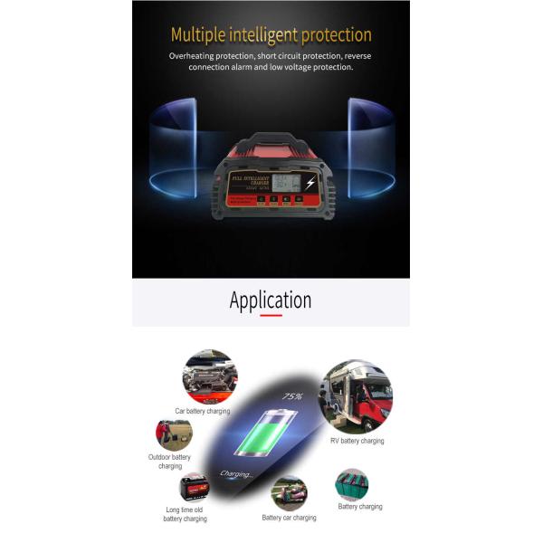 65W 12V 24V 5A 10A 20A DC AGM Sealed Lead Acid Battery Charger For Cars