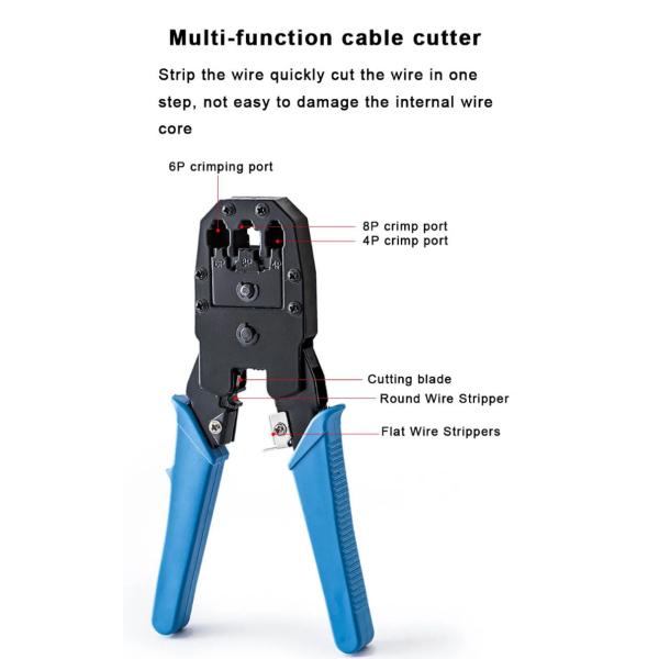 Kico 15 pcs network cable tester tool kit RJ45 network lan cable tool kit bag