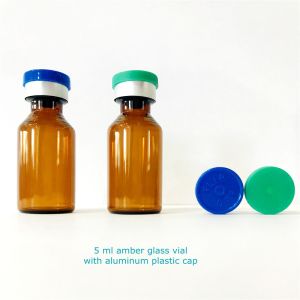 Quality ISO9001 Blue Orange Medicine Vial Cap With Rubber Stopper for sale