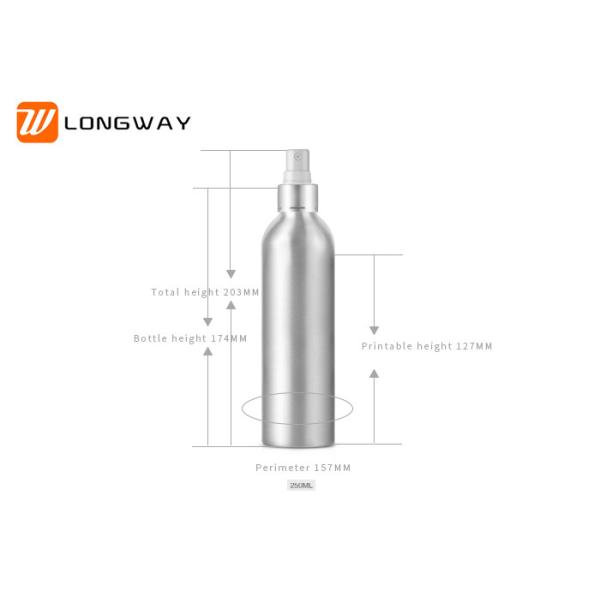Matte Silver Aluminum Empty Fine Mist Spray Bottles Refillable Anti Fall 30ml - 250ml